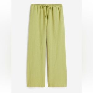 H&M Green Linen Pants